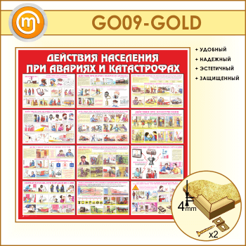 Стенд «Действия населения при авариях и катастрофах» (GO-09-GOLD)